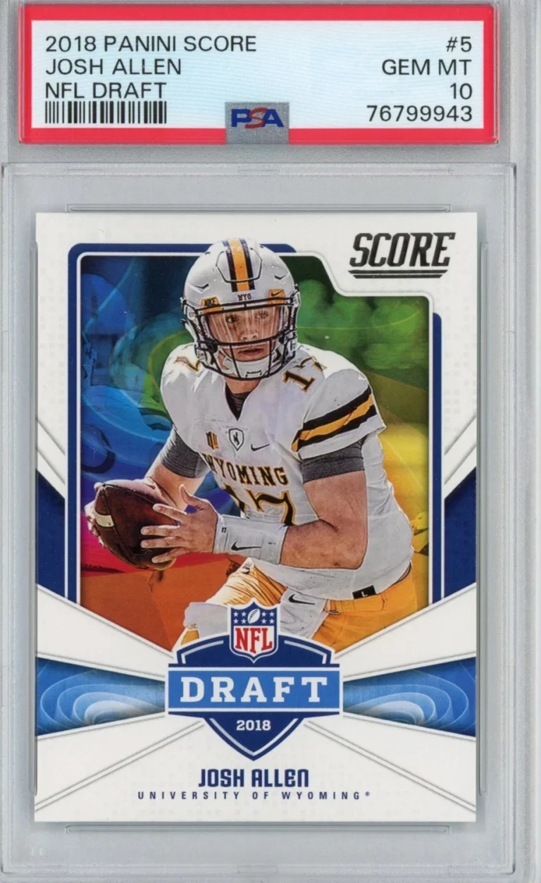 Graded 2018 Panini Score Josh Allen #5 NFL Draft Rookie Card PSA 10