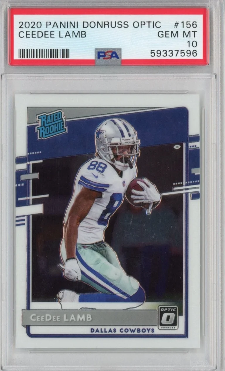 Graded 2020 Panini Donruss Optic CeeDee Lamb #156 Rookie Card PSA 10 Mint