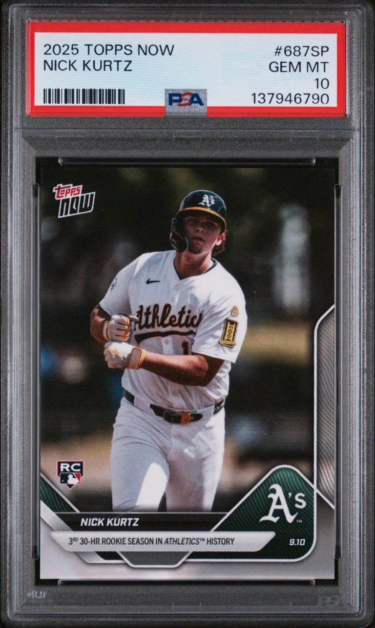Graded 2025 Topps Now Nick Kurtz #687SP Rookie RC Card PSA 10 Gem Mint