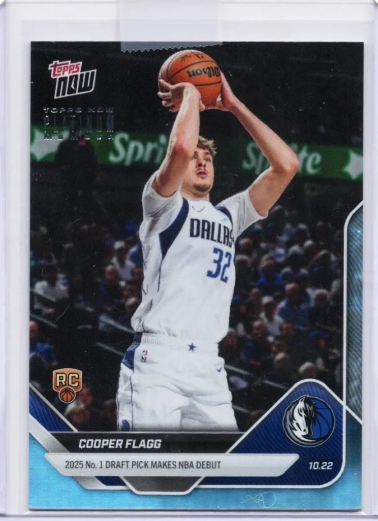 2025 Topps Now Cooper Flagg #P6 Platinum Member Rookie RC Basketball Card