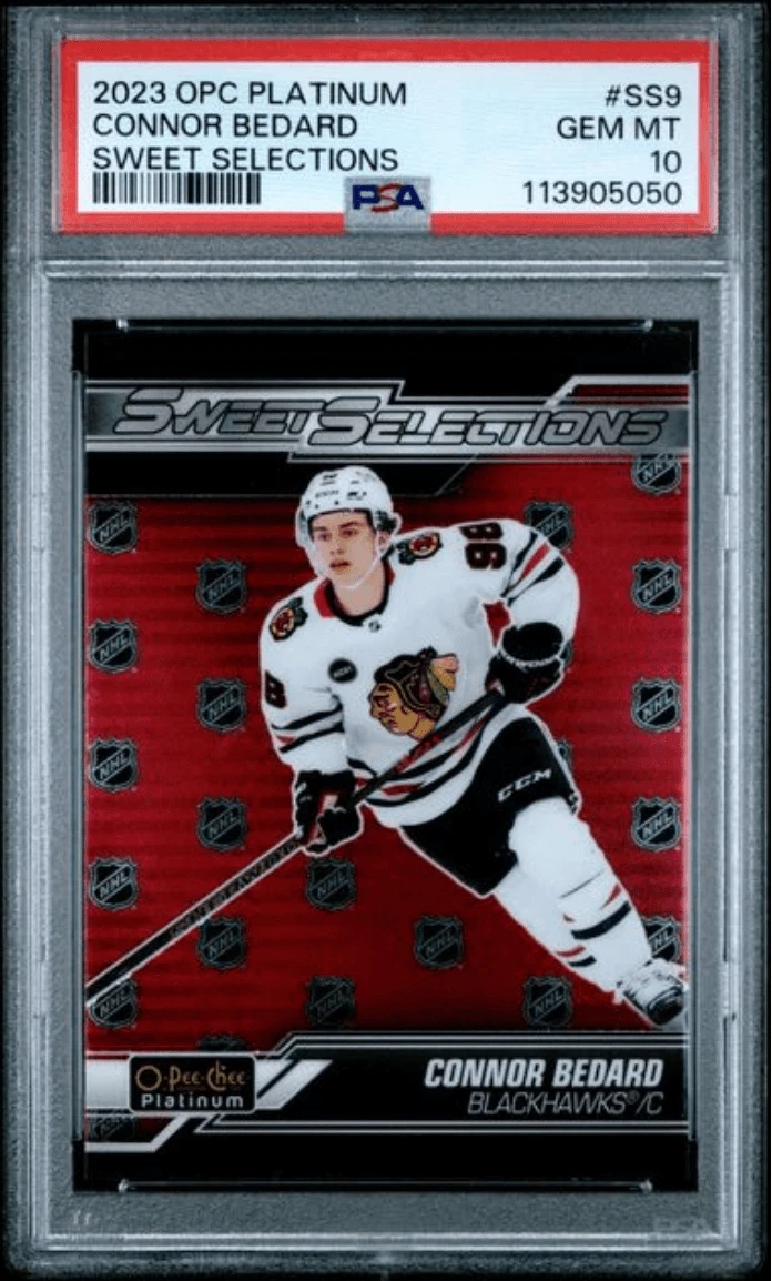 Graded 2023 UD O-Pee-Chee Platinum Connor Bedard #SS9 Rookie Card PSA 10