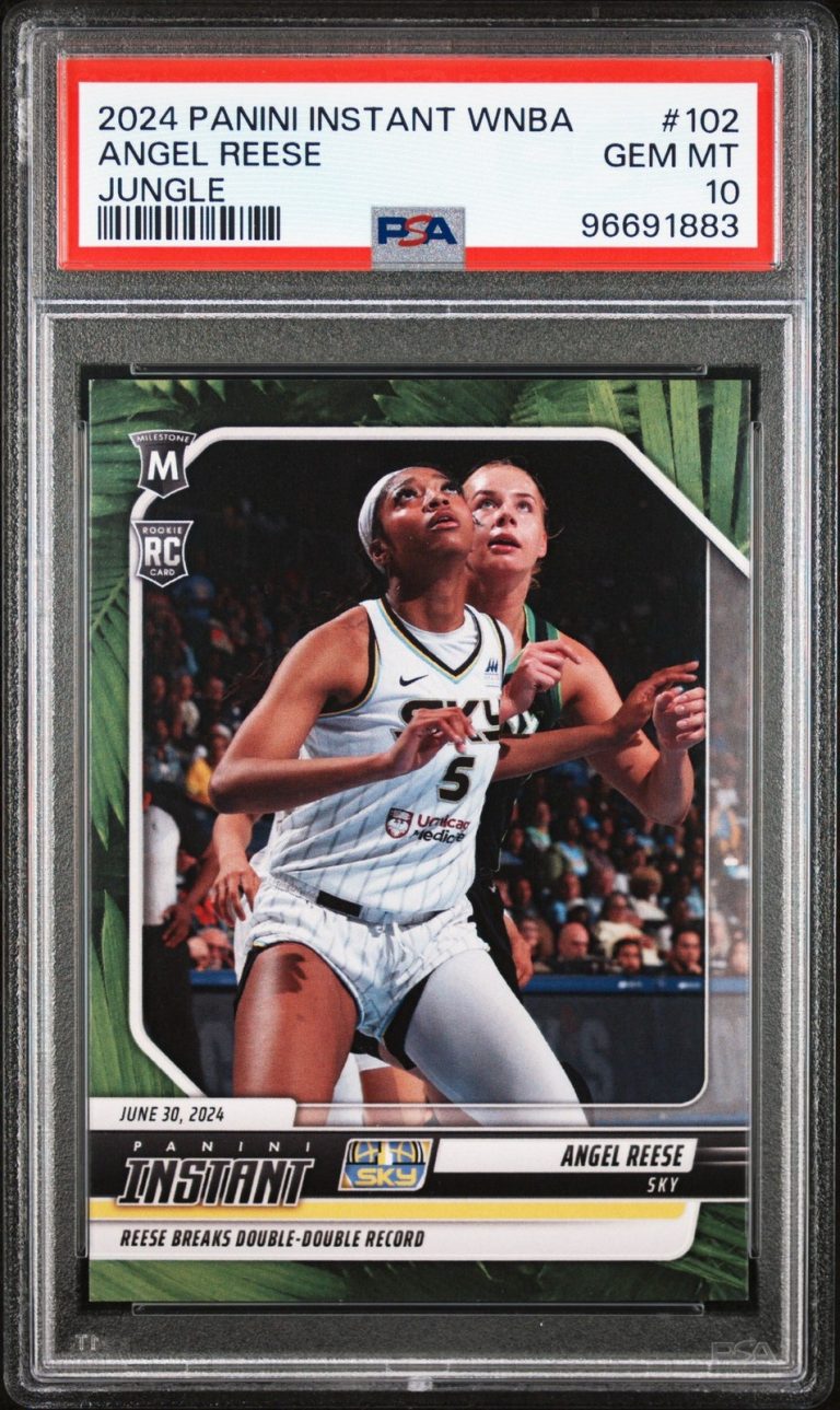 Graded 2024 Panini Instant Angel Reese #102 Jungle /25 RC Card PSA 10
