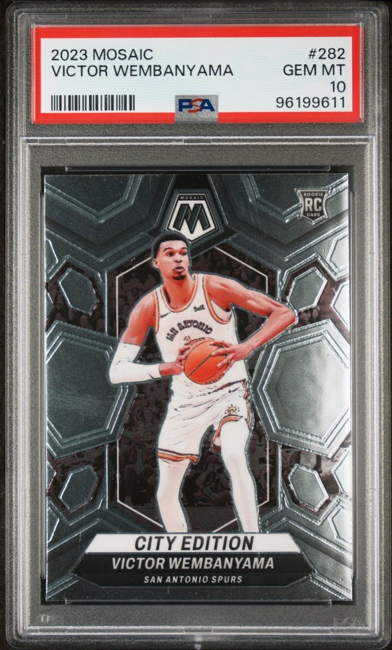 Graded 2023 Panini Mosaic Victor Wembanyama #282 Rookie Card PSA 10
