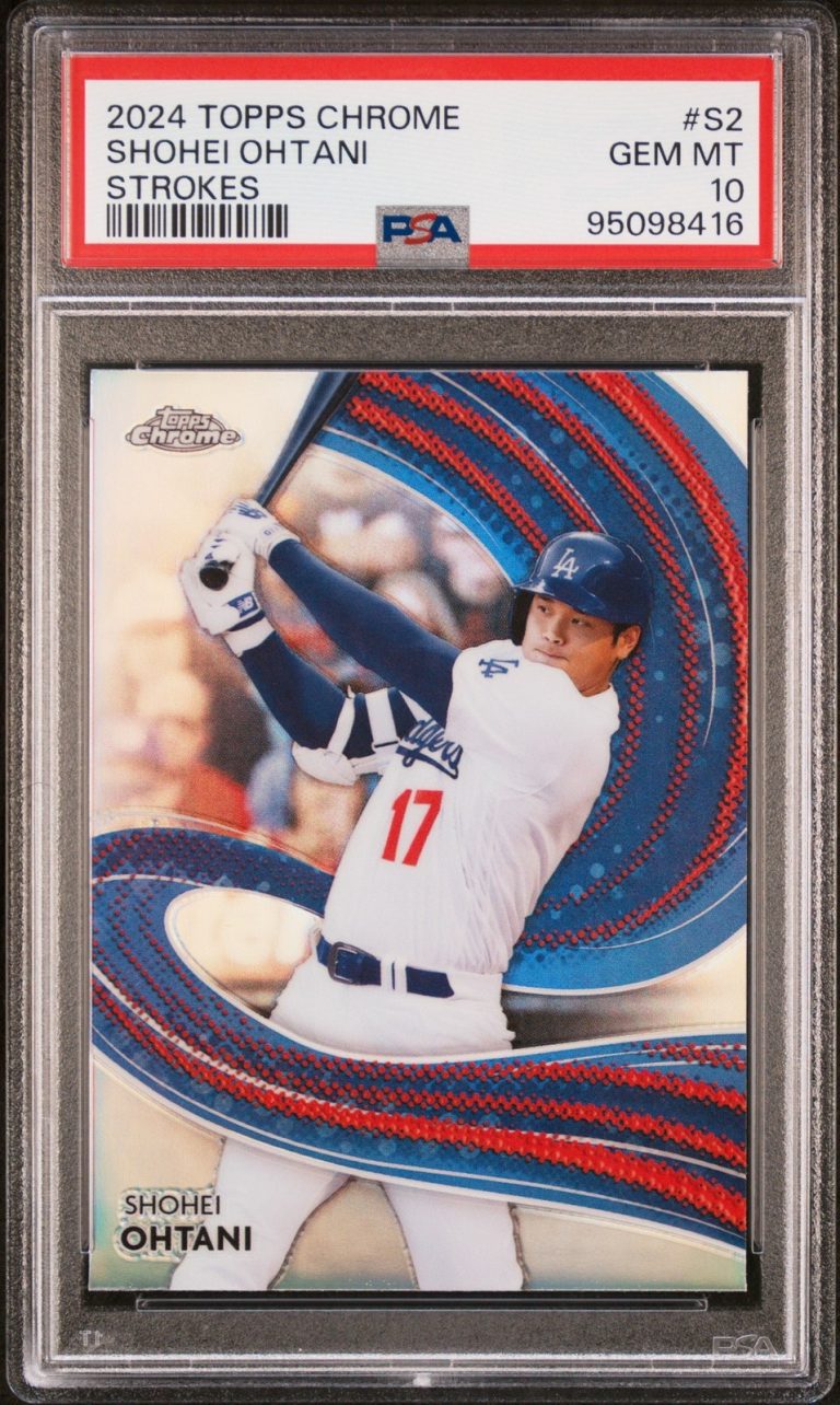 Graded 2024 Topps Chrome Shohei Ohtani #S2 Strokes Card PSA 10 Gem Mint