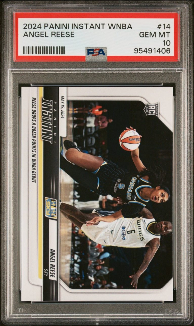 Graded 2024 Panini Instant WNBA Angel Reese #14 Rookie RC Card PSA 10