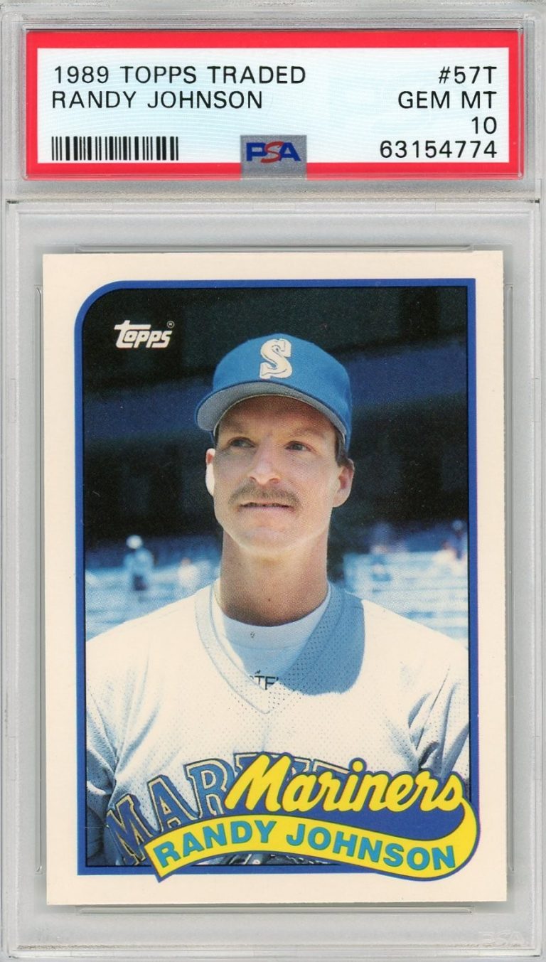 Graded 1989 Topps Traded Randy Johnson #57T Rookie RC Baseball Card PSA 10