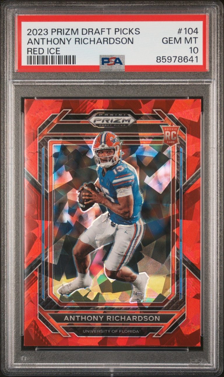 Graded 2023 Panini Prizm DP Anthony Richardson #104 Red Ice Card PSA 10