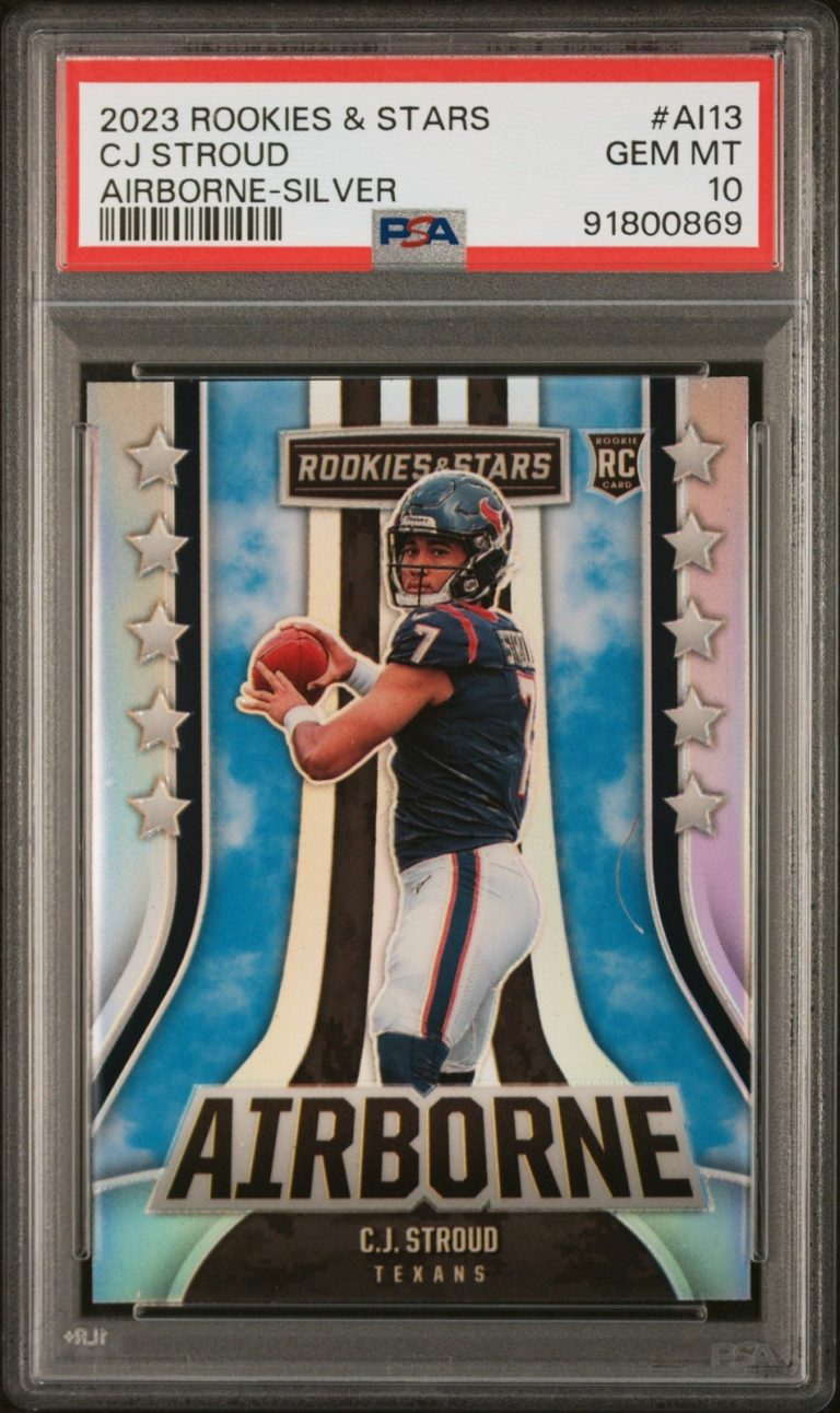 Graded 2023 Panini R&S C.J. Stroud #AI13 Airborne Silver RC Card PSA 10