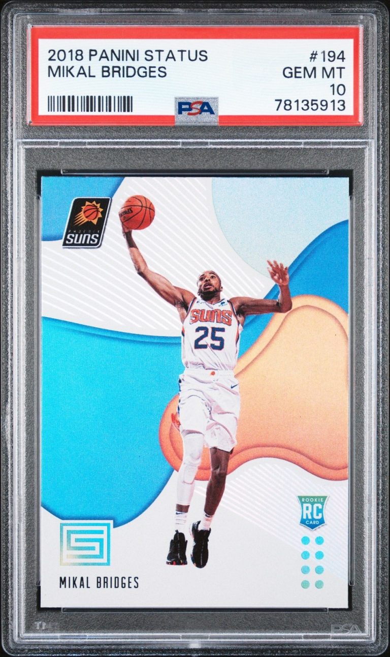 Graded 2018 Panini Status Mikal Bridges #194 Rookie RC Card PSA 10