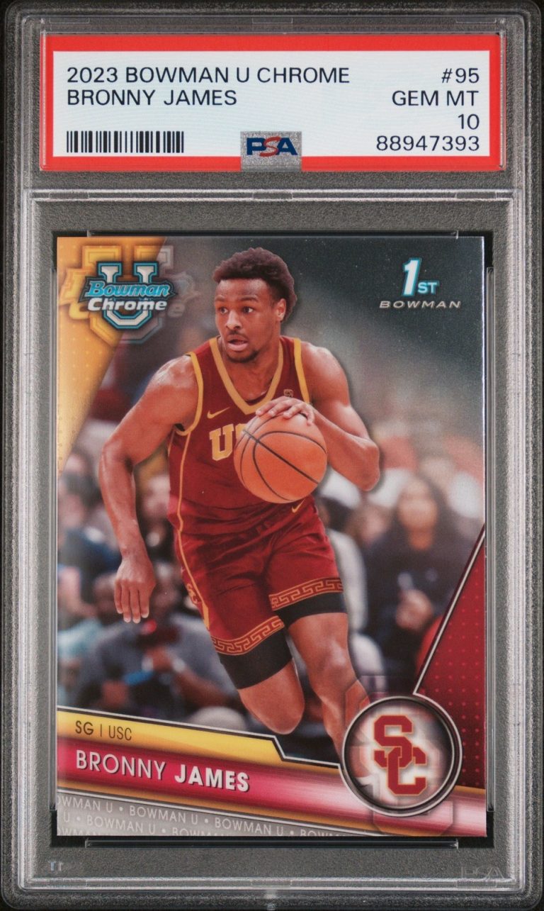 Graded 2023 Topps Bowman U Chrome Bronny James #95 Rookie Card PSA 10