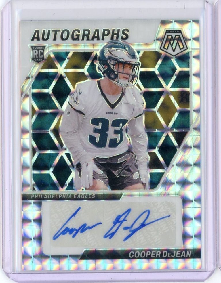 2024 Panini Mosaic Silver Cooper DeJean #AM-CDN Auto Rookie RC Card