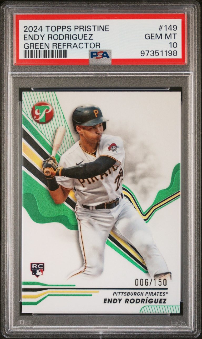 Graded 2024 Topps Pristine Endy Rodriguez #149 Green /150 Card PSA 10
