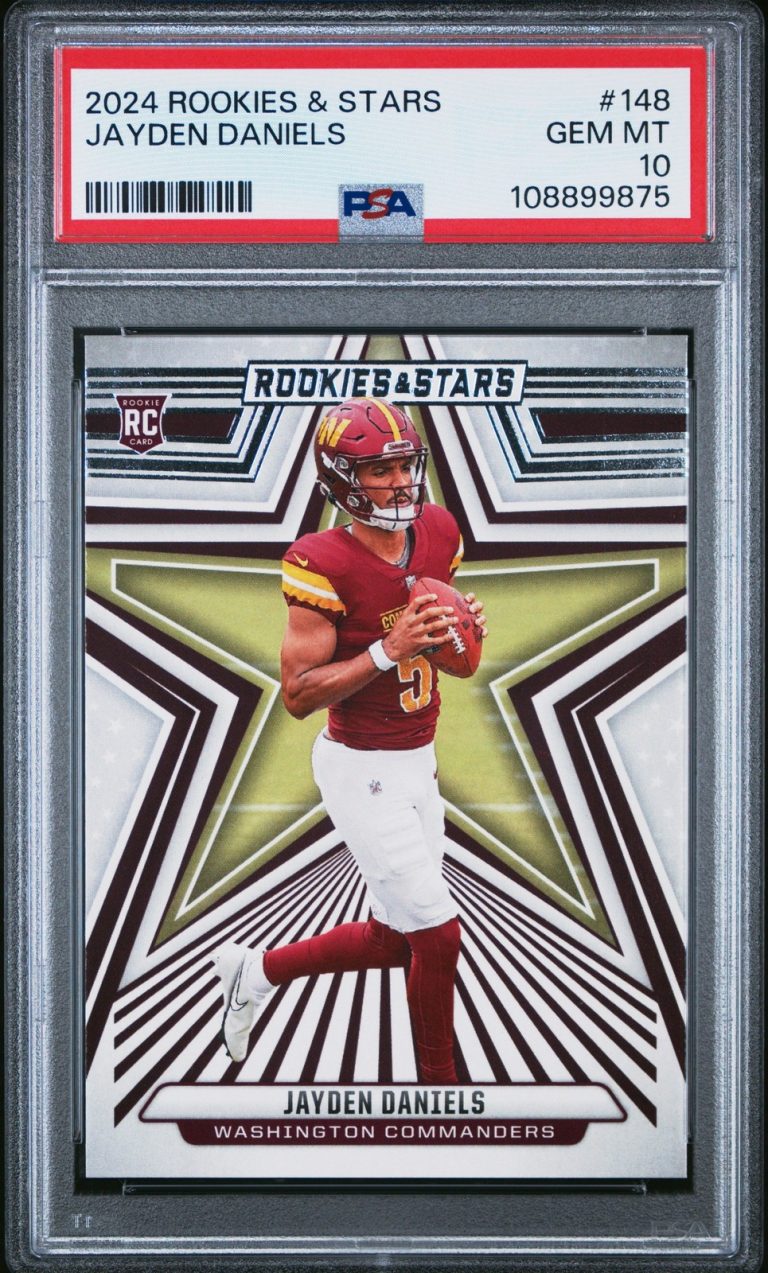 Graded 2024 Panini Rookies & Stars Jayden Daniels #148 RC Card PSA 10