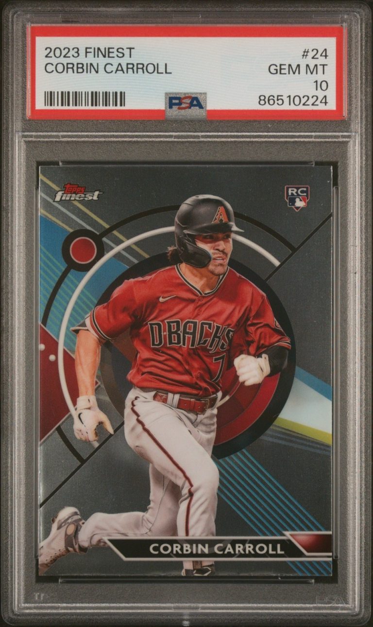 Graded 2023 Topps Finest Corbin Carroll #23 Rookie RC Baseball Card PSA 10