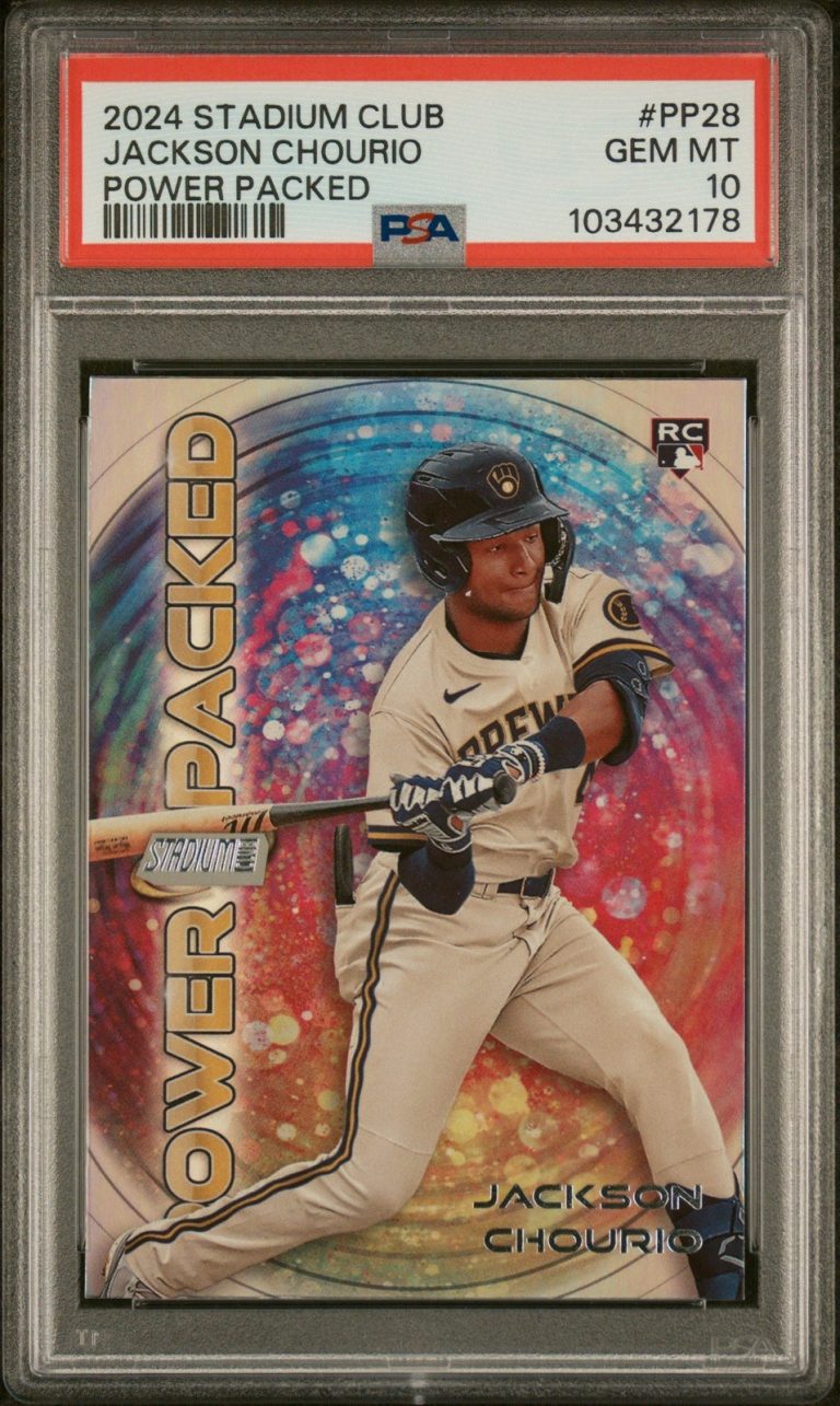 Graded 2024 Topps S/C Jackson Chourio #PP28 Power Packed Card PSA 10