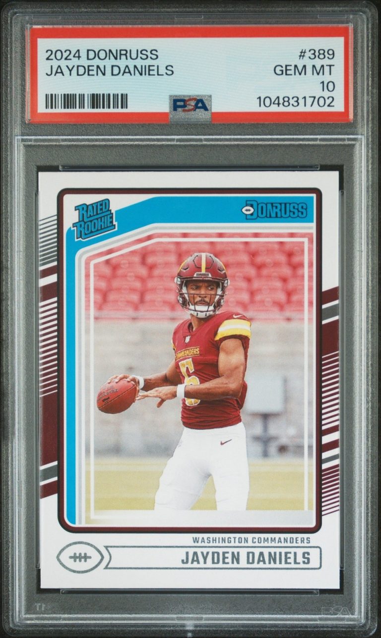 Graded 2024 Panini Donruss Jayden Daniels #389 Rookie RC Card PSA 10