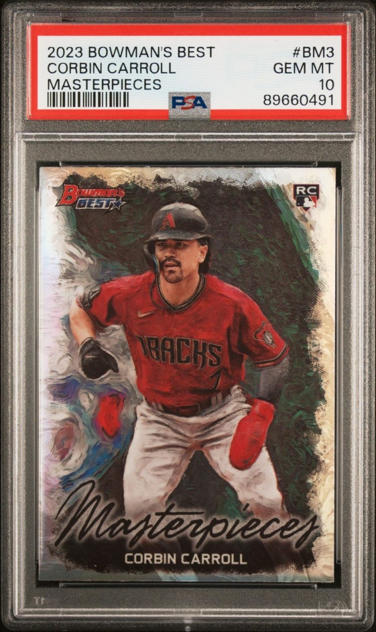 Graded 2023 Bowmans Best Corbin Carroll #BM3 Masterpieces Card PSA 10