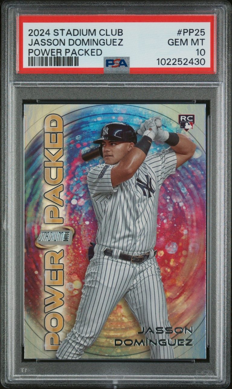 Graded 2024 Stadium Club Jasson Dominguez #PP25 Rookie RC Card PSA 10