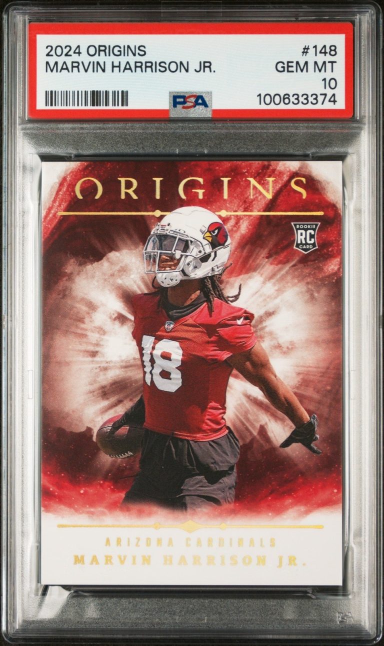 Graded 2024 Panini Origins Marvin Harrison Jr #148 Rookie Card PSA 10