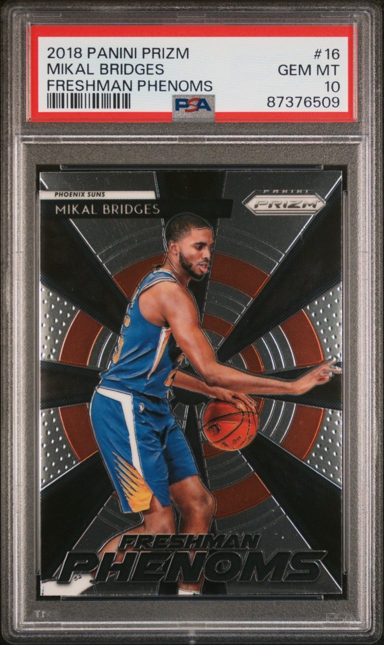 Graded 2018 Prizm Mikal Bridges #16 Freshman Phenoms RC Card PSA 10