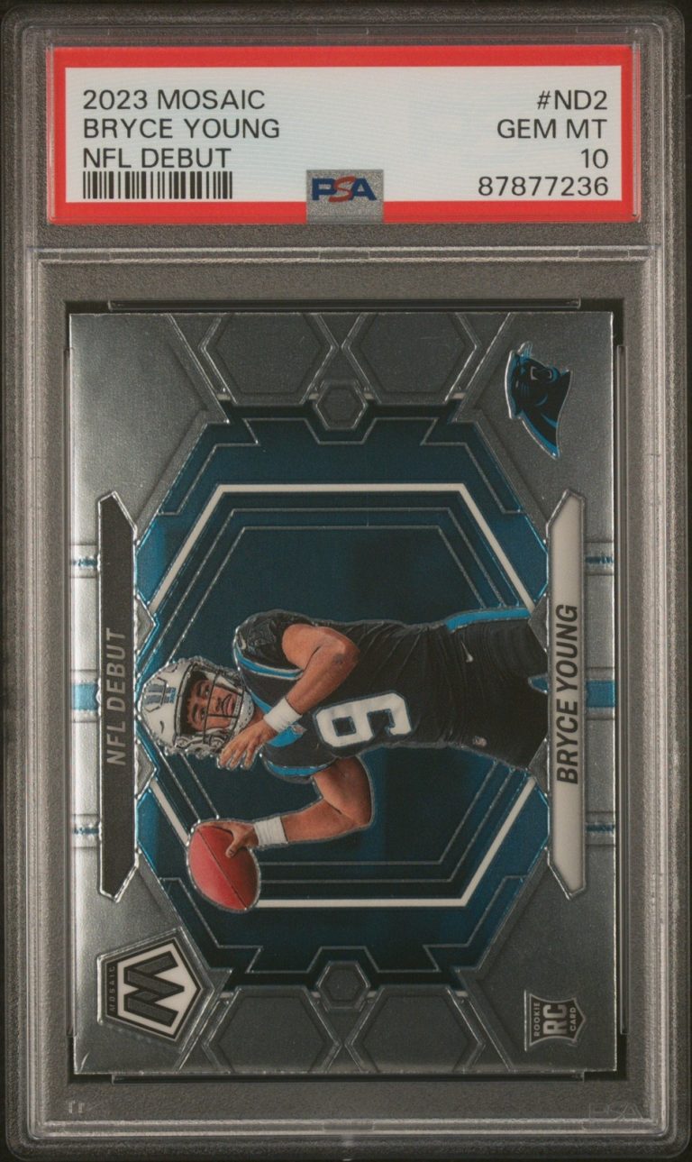 Graded 2023 Panini Mosaic Bryce Young #ND2 NFL Debut Rookie Card PSA 10