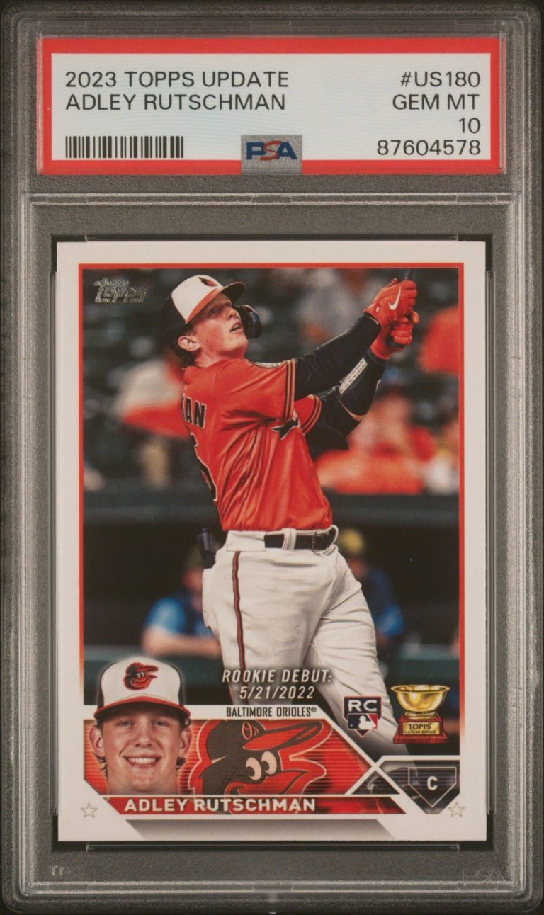 Graded 2023 Topps Update Adley Rutschman #US180 Rookie RC Card PSA 10