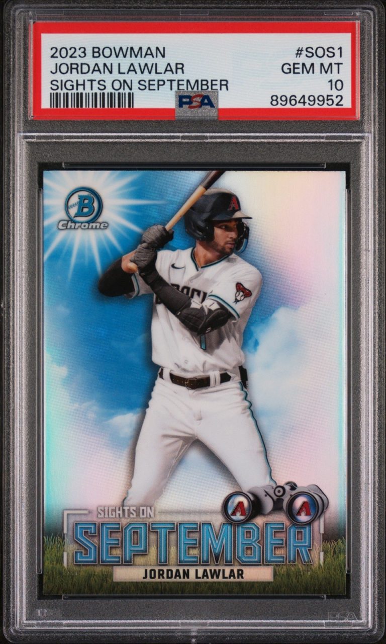 Graded 2023 Bowman Jordan Lawler #SOS1 Sights on September Card PSA 10