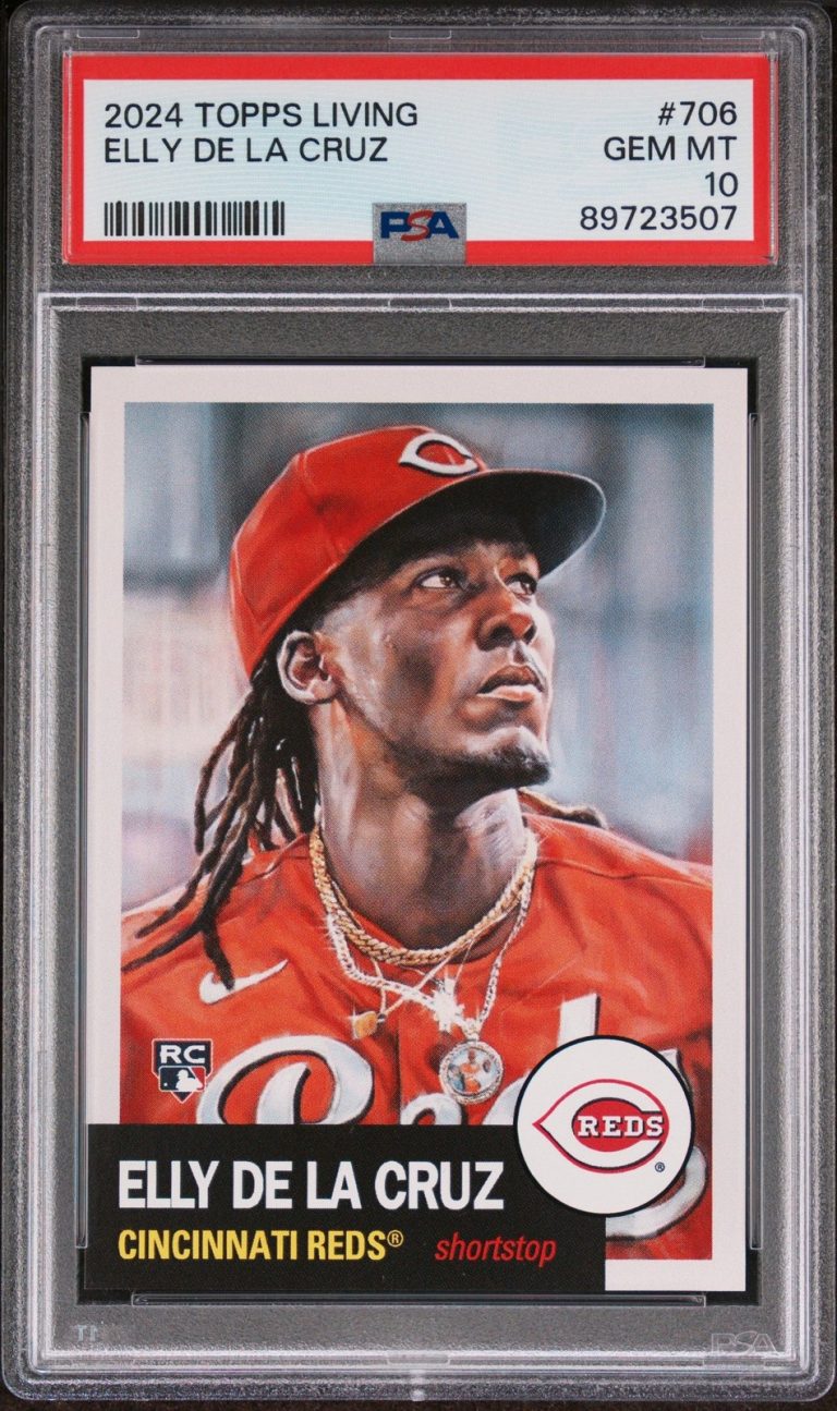 Graded 2024 Topps Living Elly De La Cruz #706 Rookie RC Card PSA 10 Gem
