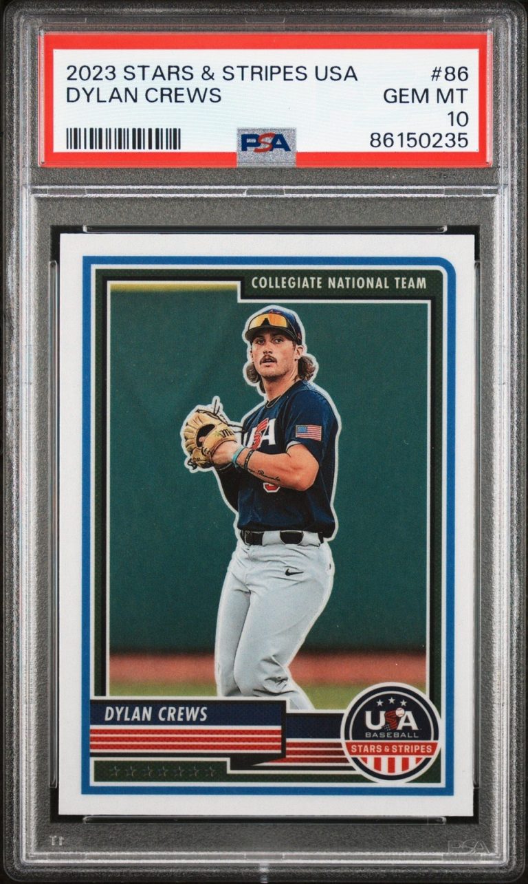 Graded 2023 Stars & Stripes USA Dylan Crews #86 Rookie RC Card PSA 10