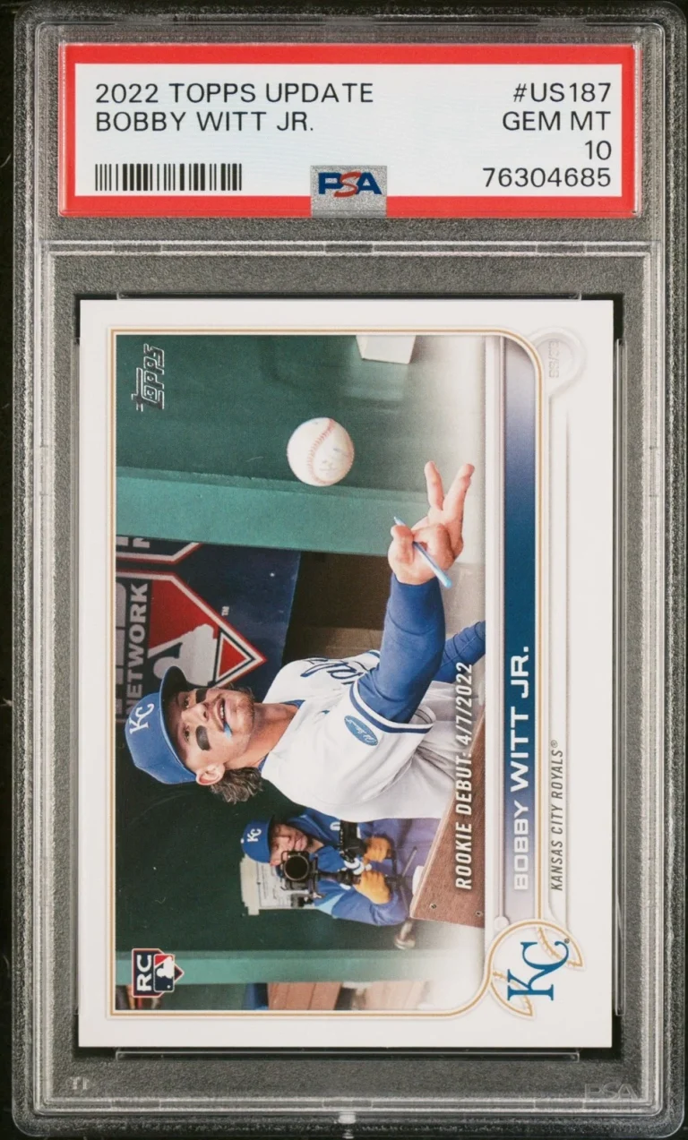 Graded 2022 Topps Update Bobby Witt Jr. #US187 Rookie RC Card PSA 10