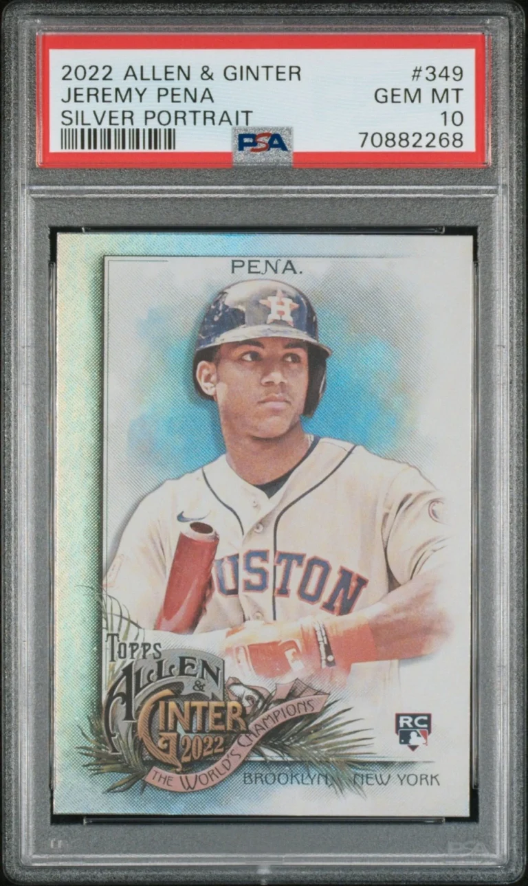 Graded 2022 Allen & Ginter Jeremy Pena #349 Silver Portrait Card PSA 10
