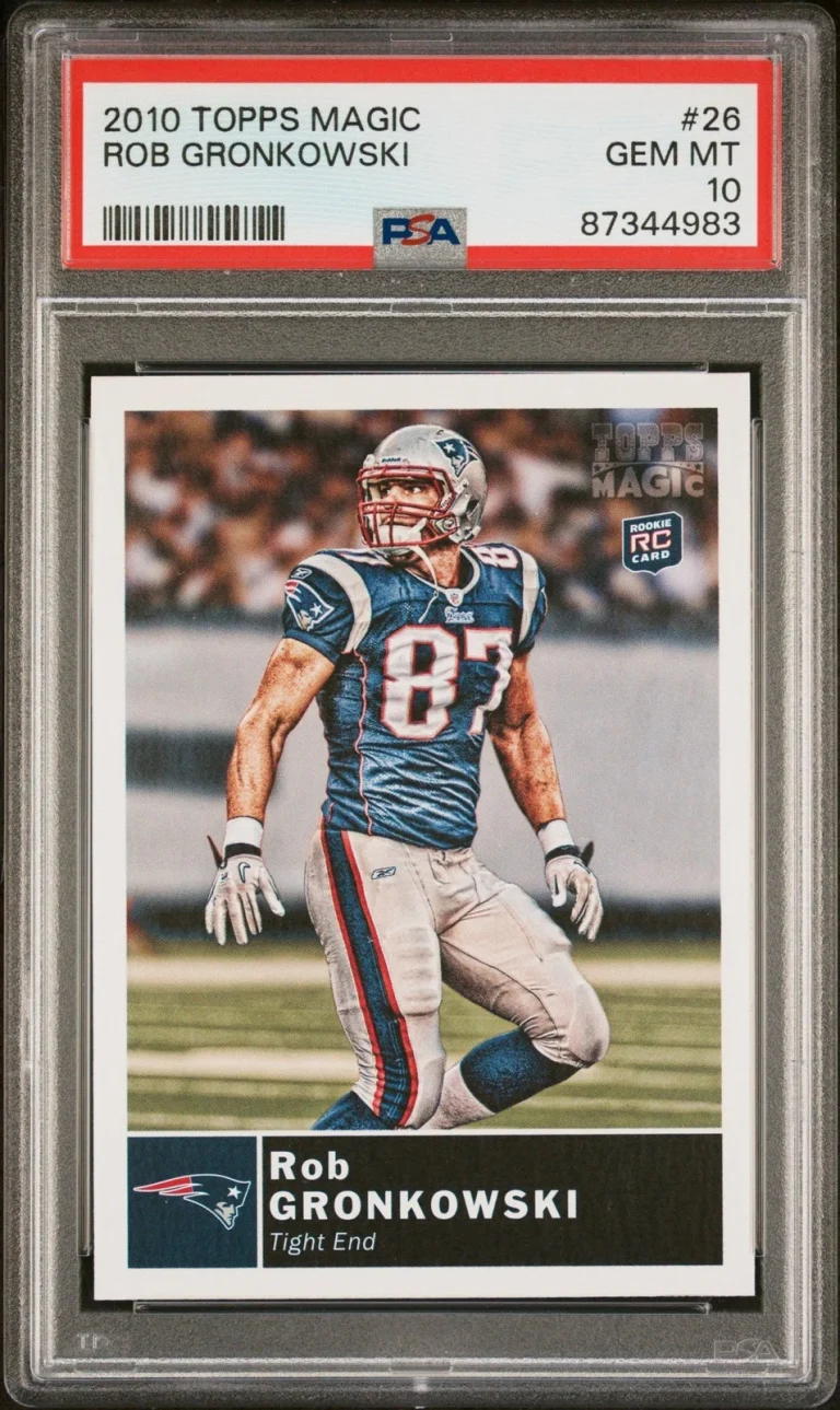 Graded 2010 Topps Magic Rob Gronkowski #26 Rookie RC Card PSA 10 Gem