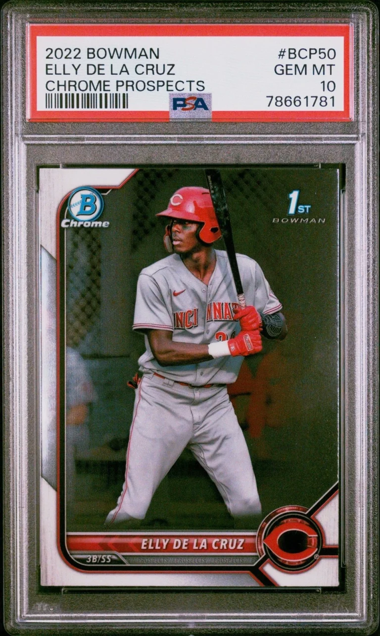 Graded 2022 Bowman Elly De La Cruz #BCP50 Chrome Prospects Card PSA 10