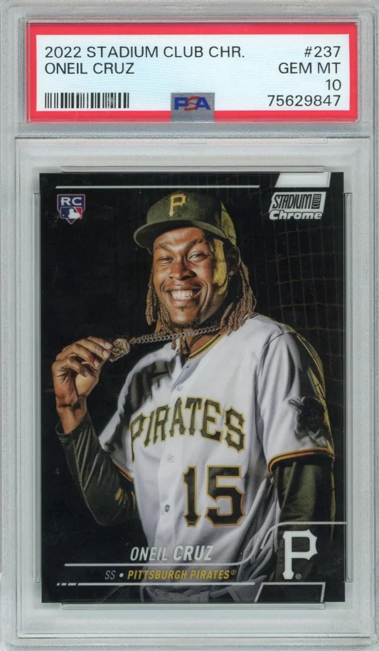 Graded 2022 Stadium Club Chrome Oneil Cruz #237 Rookie RC Card PSA 10