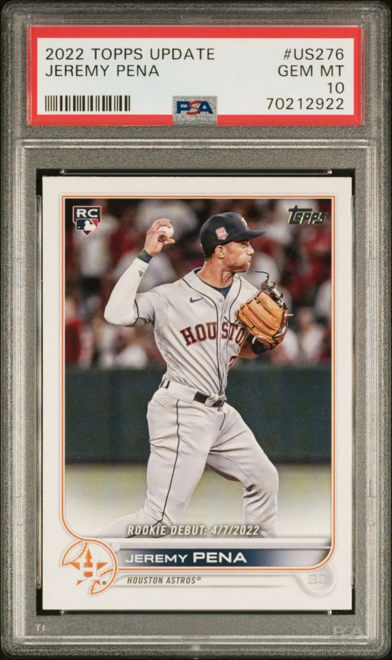Graded 2022 Topps Update Jeremy Pena #US276 Rookie RC Card PSA 10 Gem