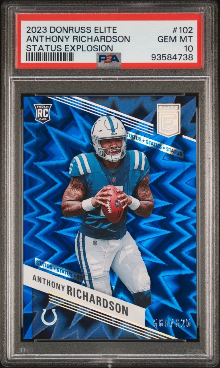 Graded 2023 Panini Anthony Richardson #102 Explosion /625 Card PSA 10