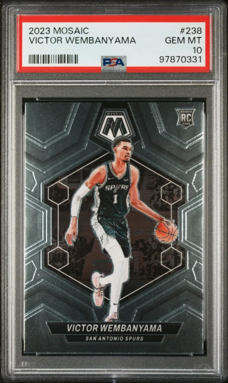 Graded 2023 Panini Mosaic Victor Wembanyama #238 Rookie Card PSA 10