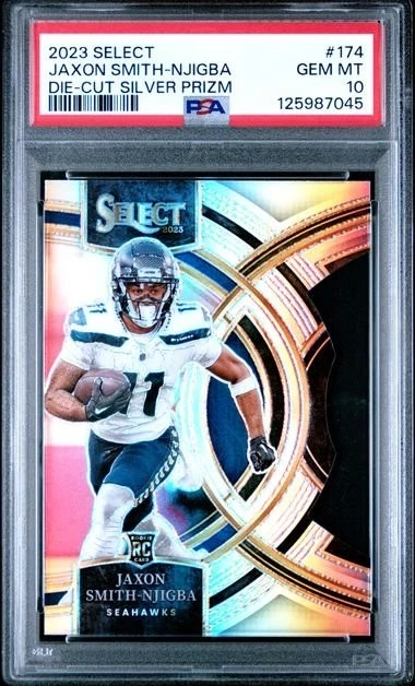 Graded 2023 Panini Select Jaxon Smith-Njigba #174 Silver RC Card PSA 10
