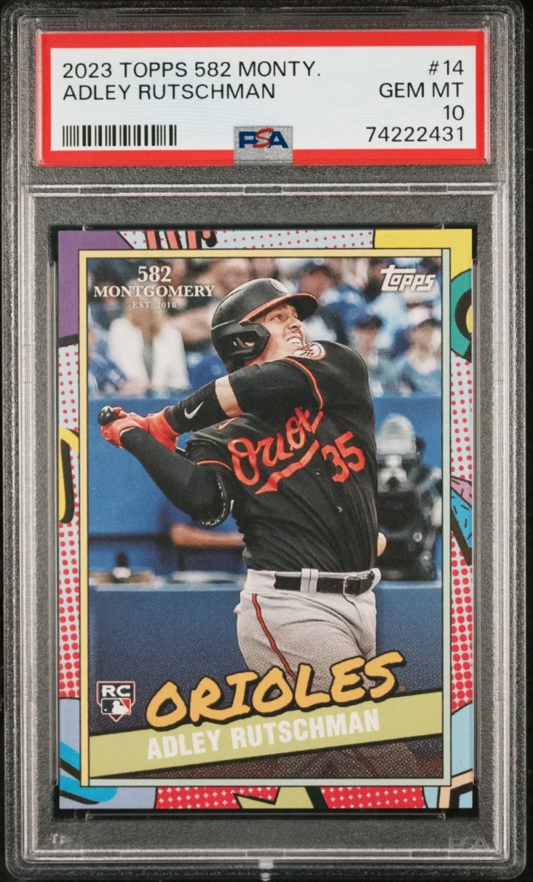 Graded 2023 Topps 582 Monty Adley Rutschman #14 Rookie RC Card PSA 10