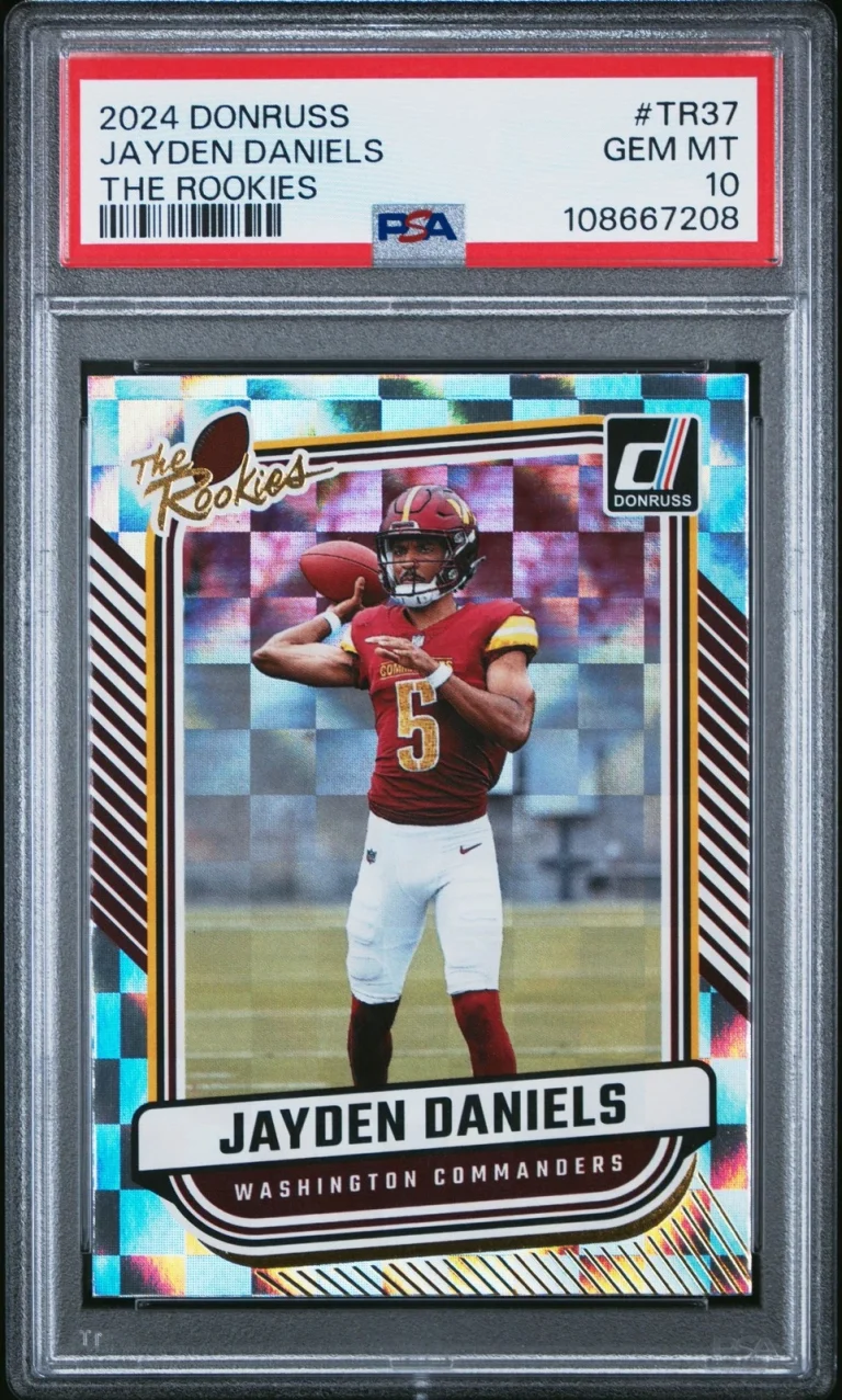 Graded 2024 Panini Donruss Jayden Daniels #TR37 The Rookies Card PSA 10