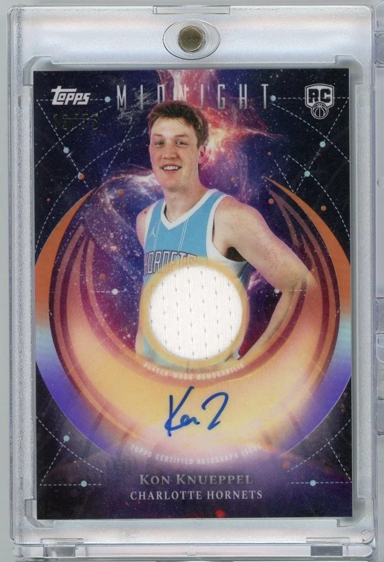 2025 Topps Midnight Kon Knueppel #RJAKK RC Jersey Autographs /75 RC Card