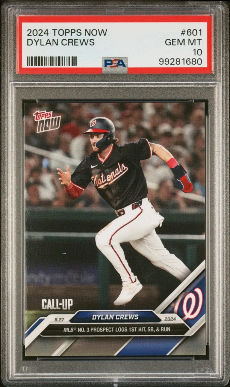 Graded 2024 Now Dylan Crews #601 MLB Number 3 Prospect Logs 1st Hit, SB &