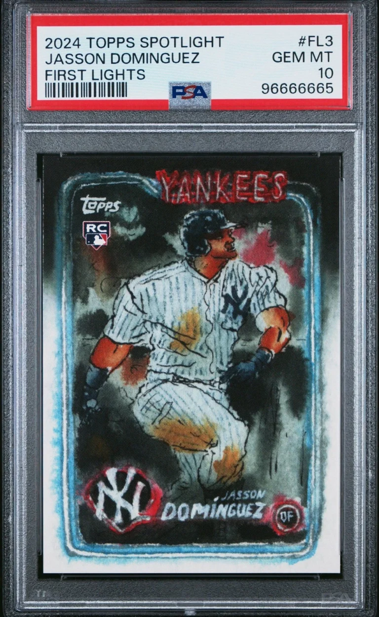 Graded 2024 Topps Spotlight Jasson Dominguez #FL3 1st Light Card PSA 10
