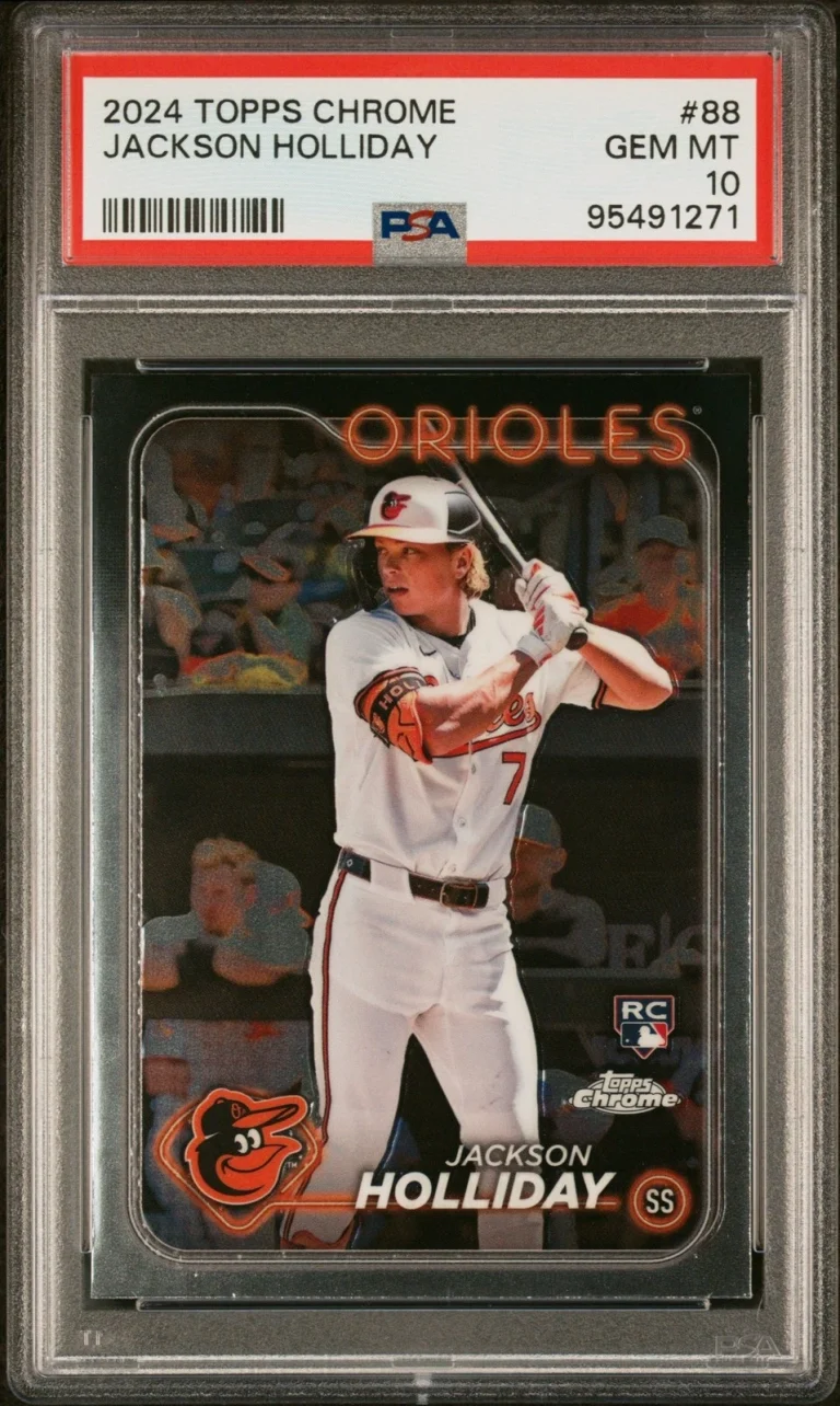 Graded 2024 Topps Chrome Jackson Holliday #88 Rookie RC Card PSA 10 Gem