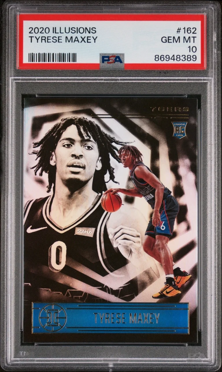 Graded 2020 Panini Illusions Tyrese Maxey #162 Rookie RC Card PSA 10