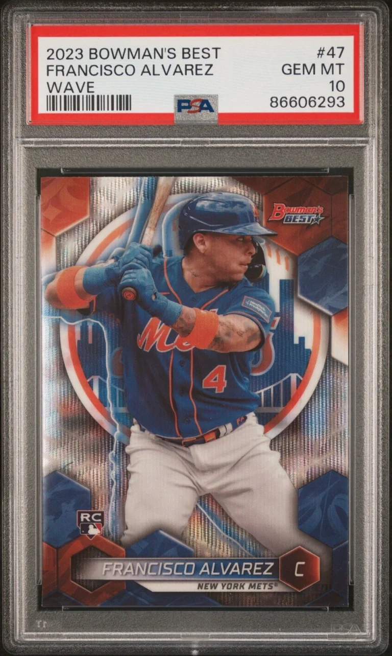 Graded 2023 Bowmans Best Francisco Alvarez #47 Wave Rookie Card PSA 10
