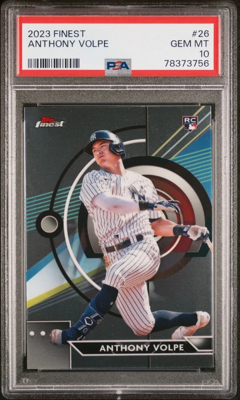 Graded 2023 Topps Finest Anthony Volpe #26 Rookie RC Card PSA 10 Gem