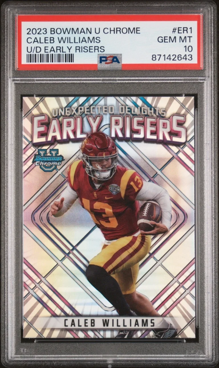 Graded 2023 Bowman Chrome Caleb Williams #ER1 Early Risers Card PSA 10