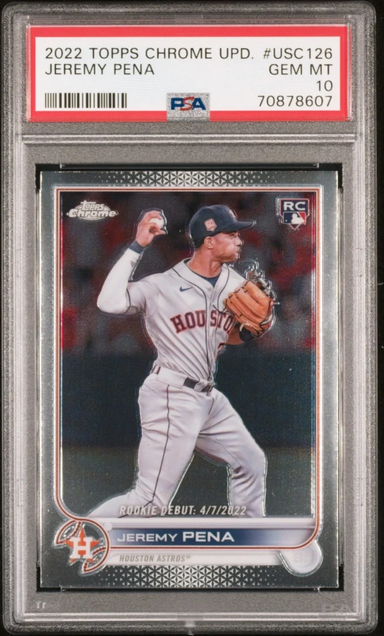 Graded 2022 Topps Chrome Upd Jeremy Pena #USC126 Rookie RC Card PSA 10