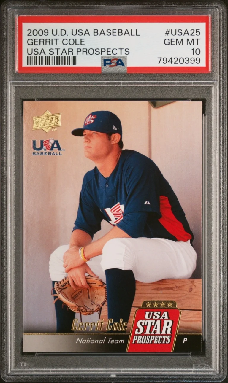 Graded 2009 Upper Deck USA Gerrit Cole #USA25 USA Star RC Card PSA 10